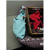 Image 3 : DOG BED WITH BASKET OF DOG ITEMS