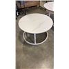 Image 2 : 3 PIECE ROUND METAL COFFEE TABLE SET - METAL WITH STONE LOOK TOP