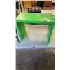 Image 2 : GREEN SHELF AND 3 VINTAGE STOOLS