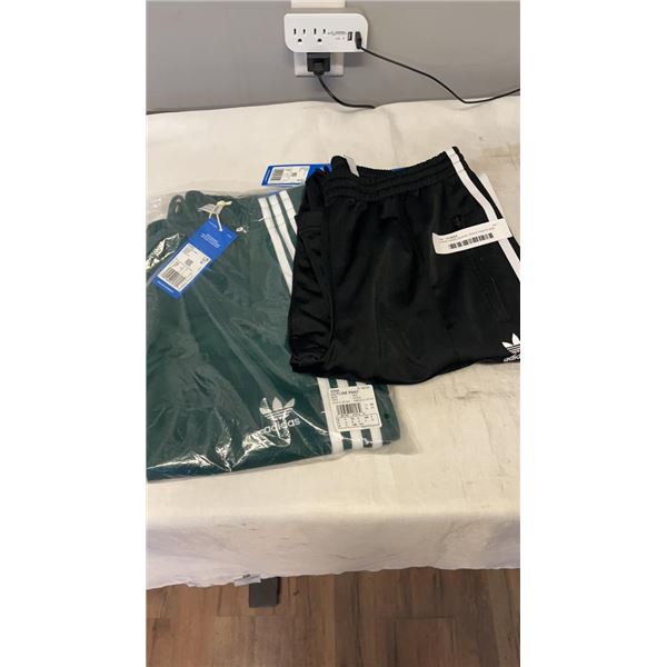 2 NEW PAIRS ADIDAS TRACK PANTS SIZE MEDIUM