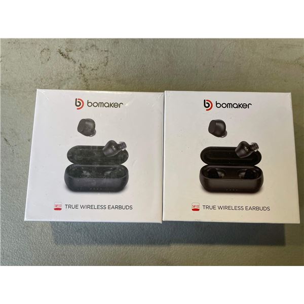 2 NEW PAIRS OF BOMAKER TRUE WIRELESS EARBUDS