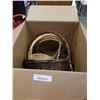 Image 1 : BOX OF WICKER BASKETS
