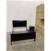 Image 2 : NEW QUEEN SIZE BLACK AVENZA BEDFRAME AND NIGHT STAND