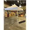 Image 2 : BRAND NEW WHITE 10x10 INDUSTRIAL TENT W/ POWDER COATED STEEL FRAME AND HEAVY NYLON CANOPY -  RETAIL 