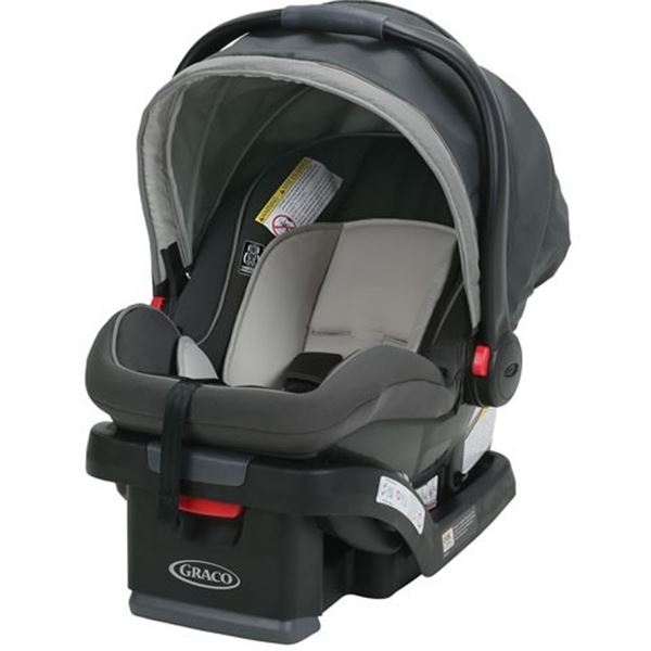 AS NEW GRACO SNUGRIDE SNUGLOCK 35 INFANT CAR SEAT - RETAIL $199