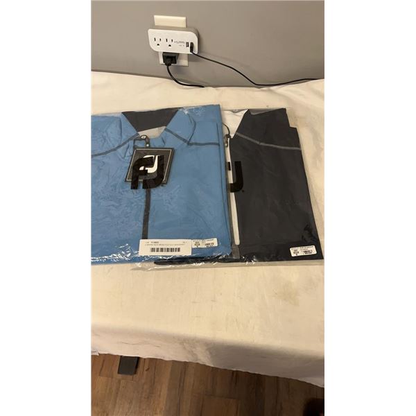 2 BRAND NEW MENS FOOTJOY WINDSHIRT, SIZE MEDIUM - RETAIL $130 EACH