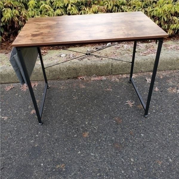 BRAND NEW METAL FRAME DESK WITH SIDE POUCH