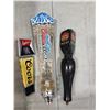 Image 9 : 4 BEER TAP HANDLES - KEITHS RED, COORS, COORS LIGHT AND OKANAGAN SPRING
