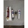 Image 1 : 4 BEER TAP HANDLES - KEITH RED TALL TAP, PABST BLUE RIBBON, CANTERBURY AND STRONGBOW