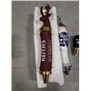 Image 2 : 4 BEER TAP HANDLES - KEITH RED TALL TAP, PABST BLUE RIBBON, CANTERBURY AND STRONGBOW