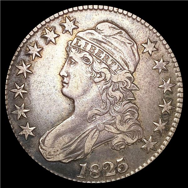 1825 Capped Bust Half Dollar LIGHTLY CIRCULATED