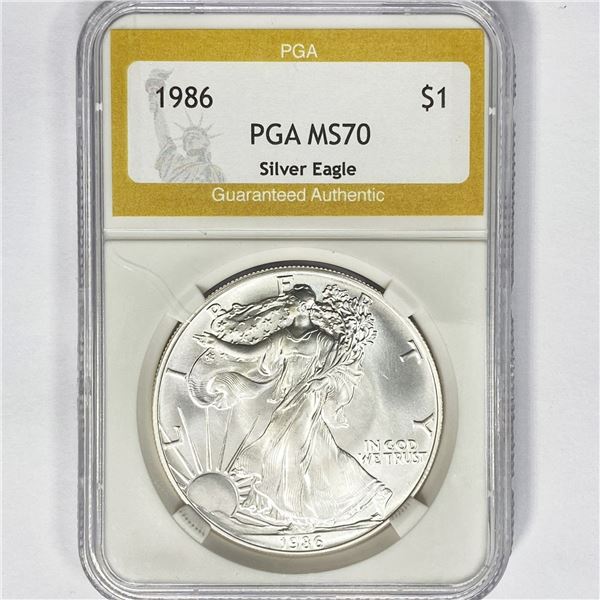1986 American Silver Eagle PGA MS70