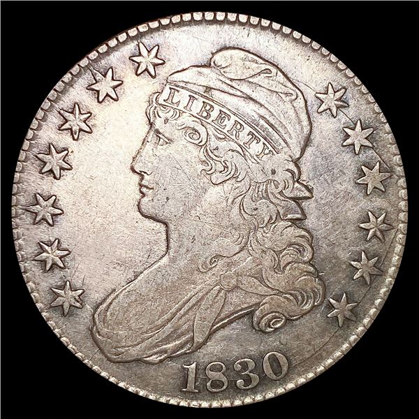 1830 Capped Bust Half Dollar LIGHTLY CIRCULATED
