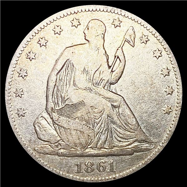 1861-O Seated Liberty Half Dollar LIGHTLY CIRC