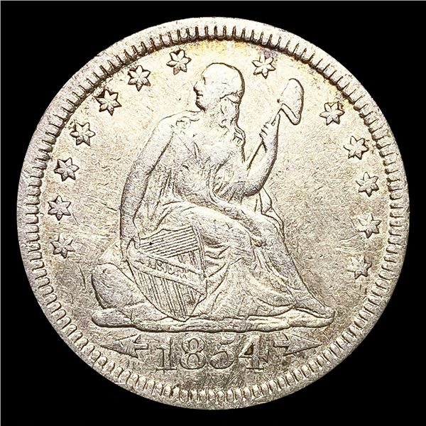 1854 Seated Liberty Quarter ABOUT UNCIRCULATED