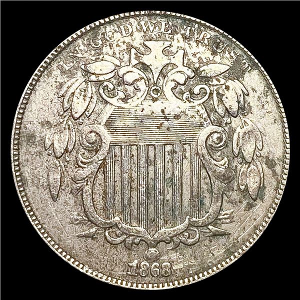 1868 Shield Nickel NEARLY UNCIRCULATED