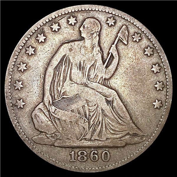 1860-O Seated Liberty Half Dollar NICELY CIRC