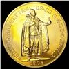 Image 1 : 1908 Hungary .9802oz Gold 100 Korona UNCIRCULATED