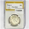 Image 1 : 1946-D Walking Liberty Half Dollar PGA MS64
