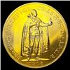 Image 1 : 1908 Hungary .9802oz Gold 100 Korona UNCIRCULATED