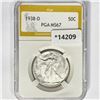 Image 1 : 1938-D Walking Liberty Half Dollar PGA MS67