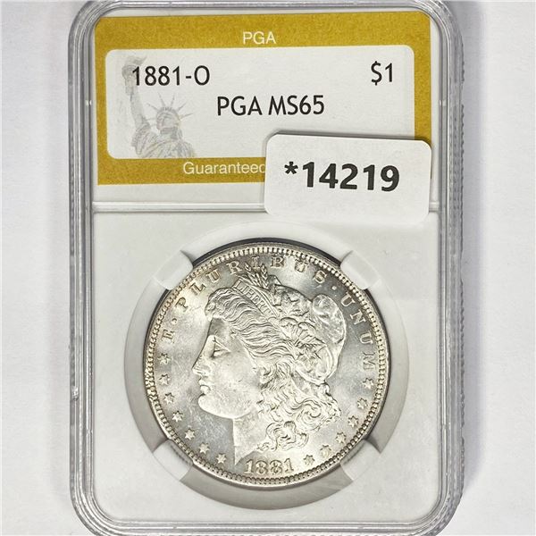 1881-O Morgan Silver Dollar PGA MS65