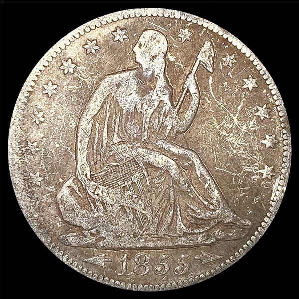 1855 Arrows Seated Liberty Half Dollar NICE CIRC