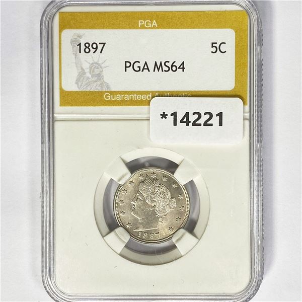 1897 Liberty Victory Nickel PGA MS64