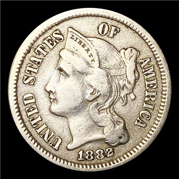 1882 Nickel Three Cent NICELY CIRCULATED