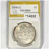 Image 1 : 1878-CC Morgan Silver Dollar PGA MS64
