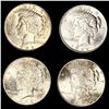 Image 1 : (4) Peace Silver Dollars (1922, (3) 1923) UNCIRCU