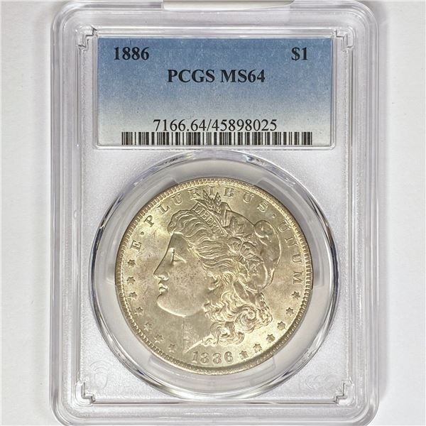 1886 Morgan Silver Dollar PCGS MS64