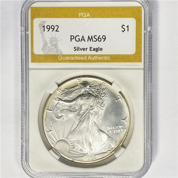 1992 American Silver Eagle PGA MS69
