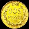 Image 2 : 1945 Mexico .0482oz Gold 2 Pesos UNCIRCULATED