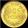 Image 2 : 1945 Mexico .0482oz Gold 2 Pesos UNCIRCULATED