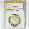 Image 1 : 1917-S Walking Liberty Half Dollar PGA MS64 REV
