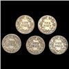 Image 2 : (5) Barber Dimes (1907, 1907-S, 1907-D, 1912-D, 1