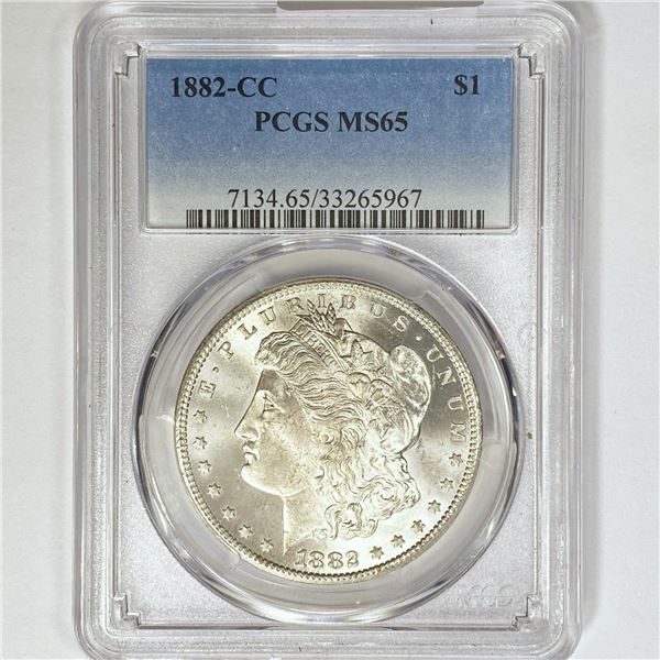1882-CC Morgan Silver Dollar PCGS MS65