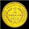 Image 2 : 1853 Rare Gold Dollar UNCIRCULATED