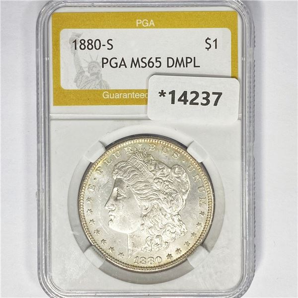 1880-S Morgan Silver Dollar PGA MS65 DMPL