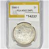 Image 1 : 1880-S Morgan Silver Dollar PGA MS65 DMPL