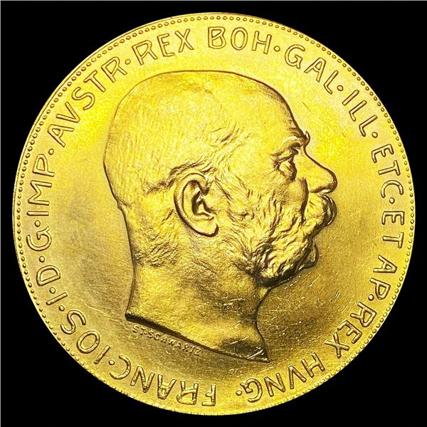 1915 Hungary .9802oz Gold 100 Korona UNCIRCULATED