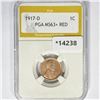 Image 1 : 1917-D Wheat Cent PGA MS63+ RED