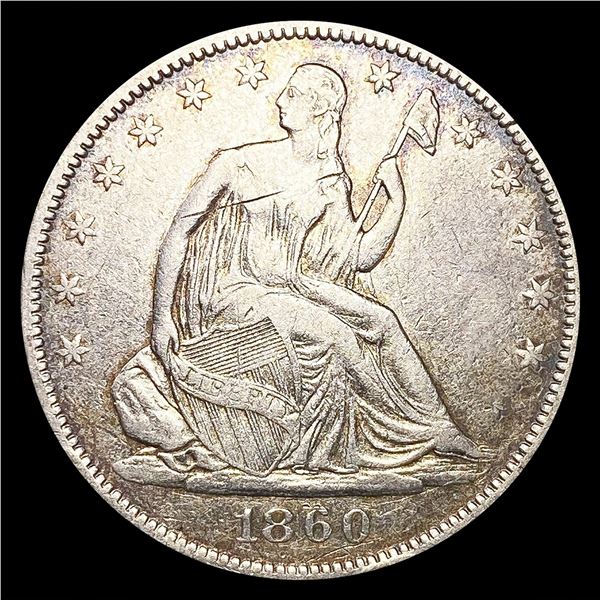 1860-O Seated Liberty Half Dollar LIGHTLY CIRC