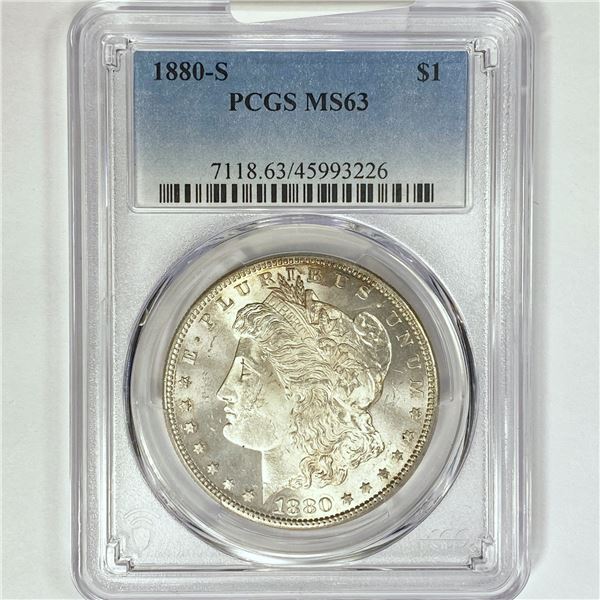 1880-S Morgan Silver Dollar PCGS MS63