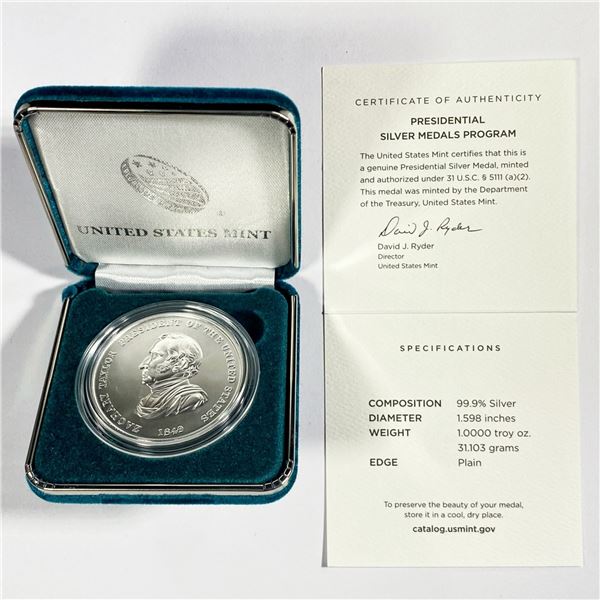 Presidential 1oz Silver Zachery Taylor Medal