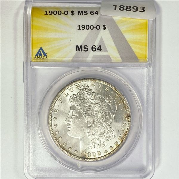 1900-O Morgan Silver Dollar ANACS MS64