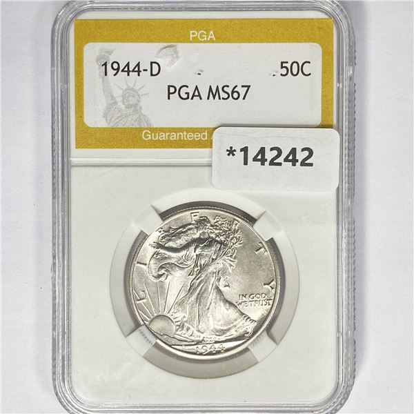 1944-D Walking Liberty Half Dollar PGA MS67