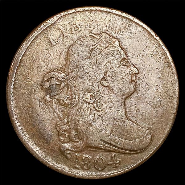 1804 Draped Bust Half Cent NICELY CIRCULATED