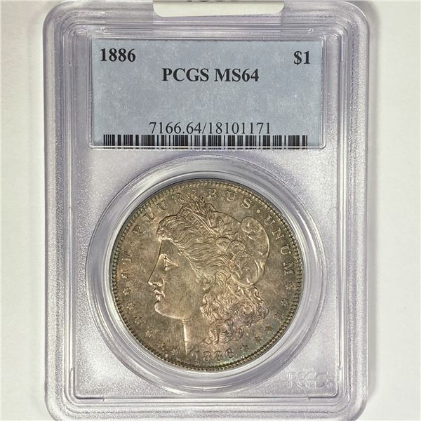1886 Morgan Silver Dollar PCGS MS64